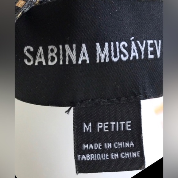 Anthropologie Sabina Musayev Eugene metallic gold fabric dress size Medium - Picture 7 of 8